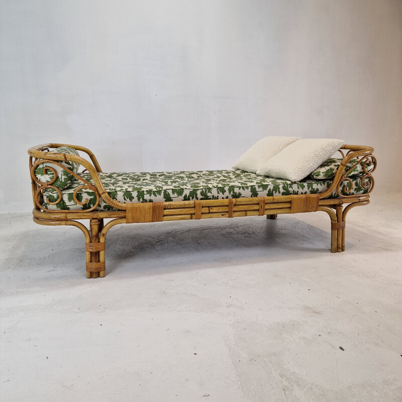 Vintage bamboo daybed, Italy 1960