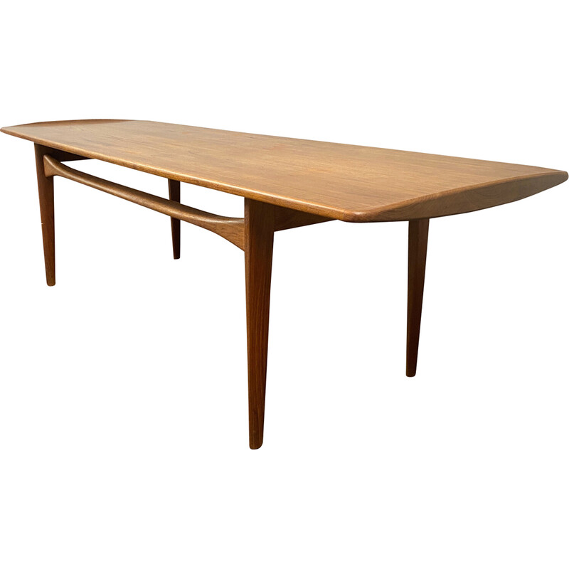 Vintage teak coffee table by Tove and Edvard Kindt-Larsen for France and Son, Denmark 1960