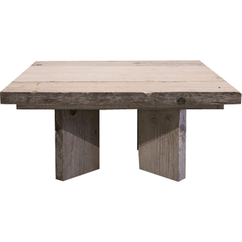 Rustic coffee table CHARLOTTE 85 x 85cm in solid pine