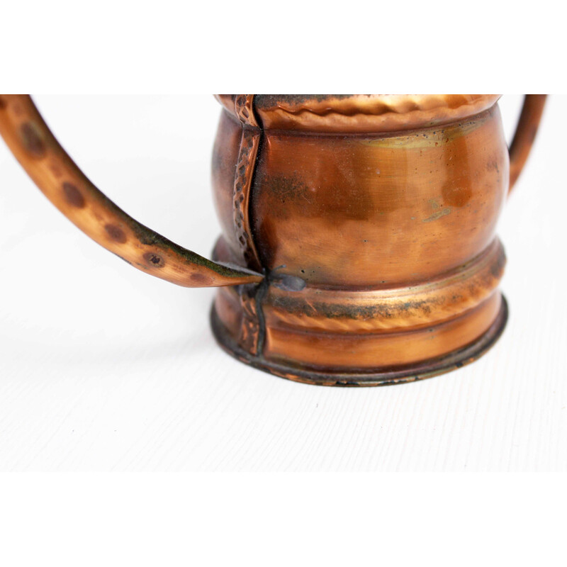 Vintage copper watering can and pourer, 1960