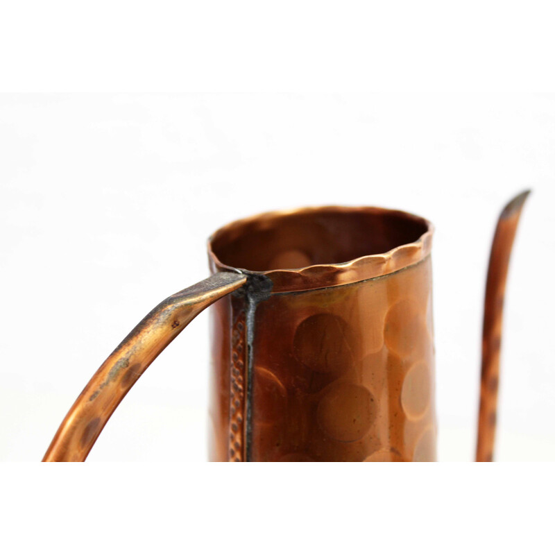 Vintage copper watering can and pourer, 1960