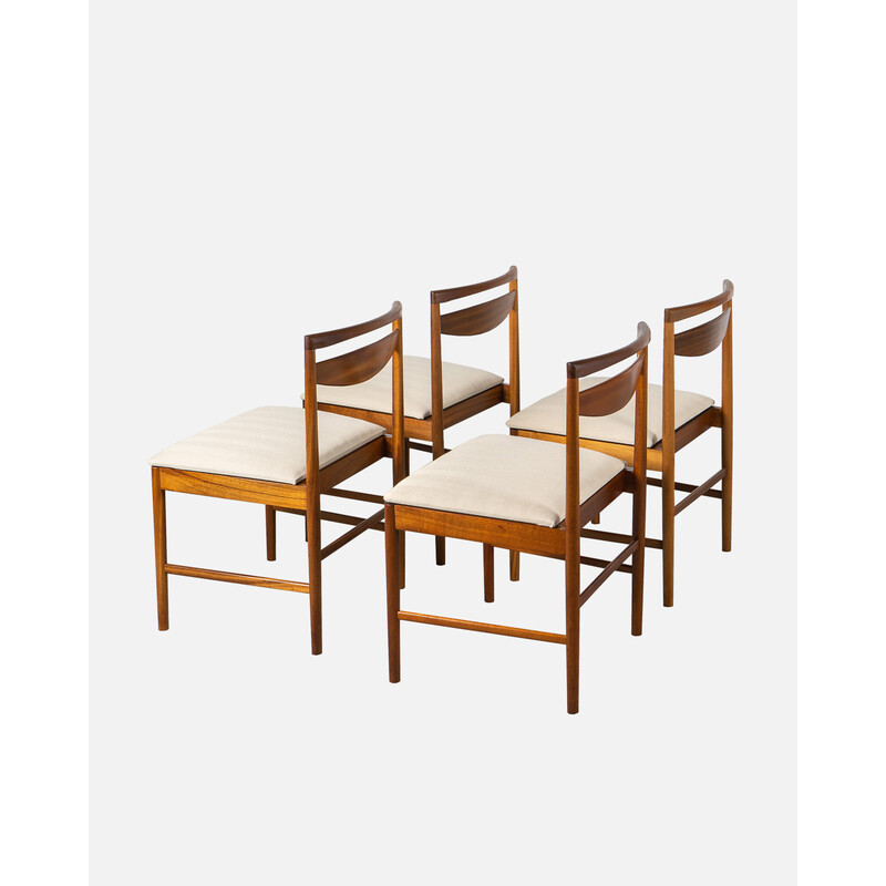 Conjunto de 4 cadeiras de teca vintage de Tom Robertson para A.H. Mcintosh and Co, Reino Unido 1970