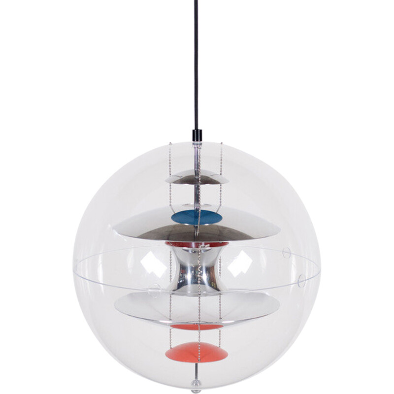 Vintage Vp Globe pendant lamp by Verner Panton for Louis Poulsen, 1970