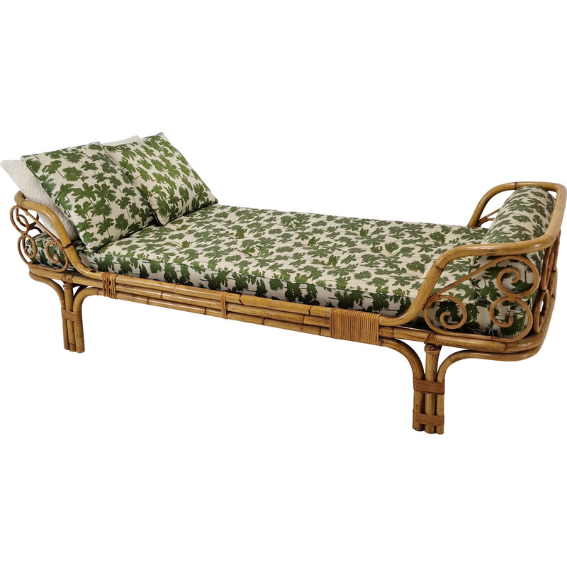 Vintage bamboo daybed, Italy 1960
