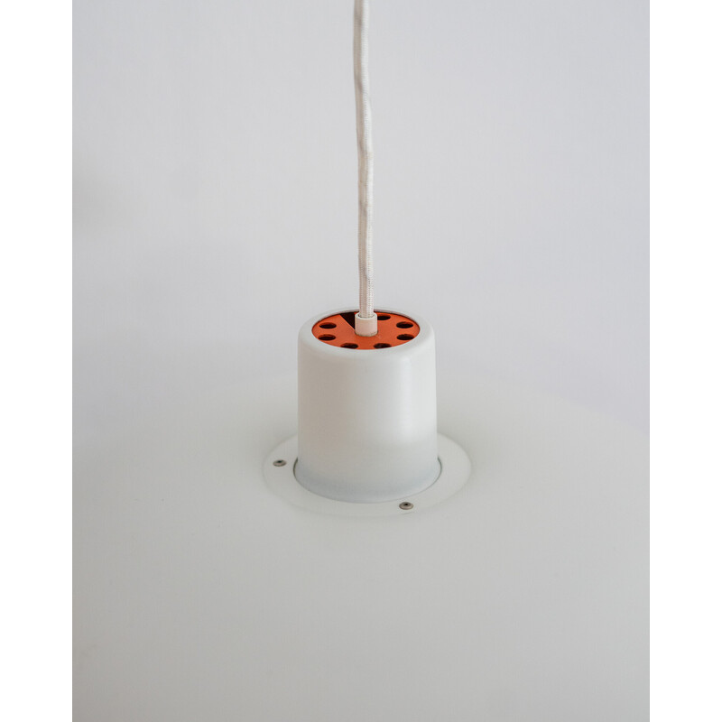 Vintage white and orange Ph 4/3 pendant lamp by Poul Henningsen for Louis Poulsen, Denmark 1971