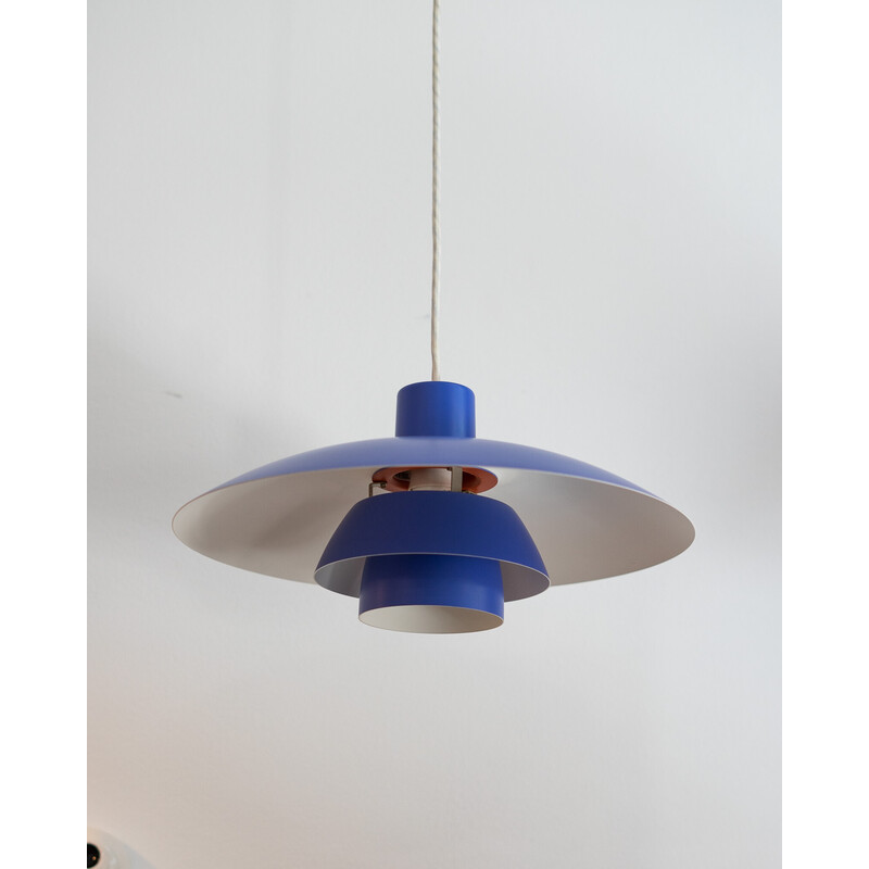 Vintage blue and orange Ph 4/3 pendant lamp by Poul Henningsen for Louis Poulsen, Denmark 1971
