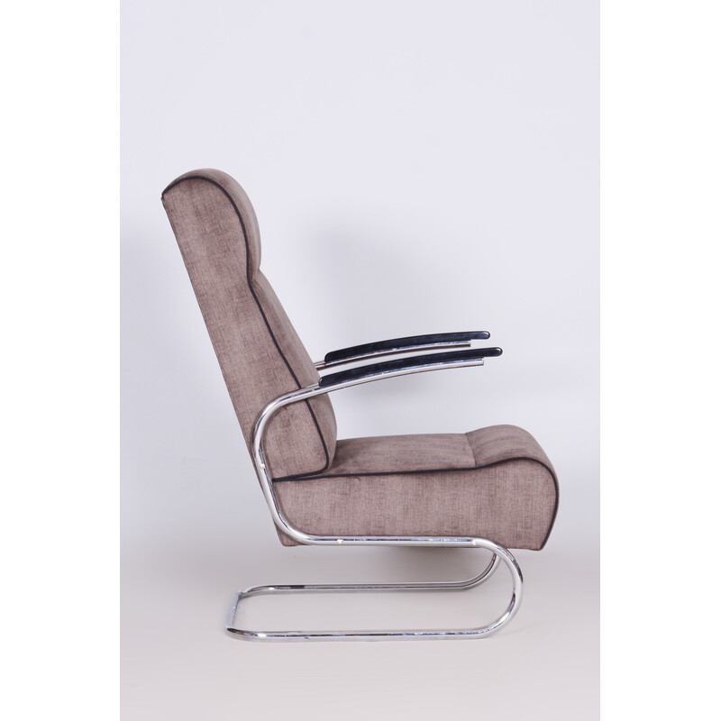 Vintage Bauhaus armchair by Mücke Melder, Czechia 1930s