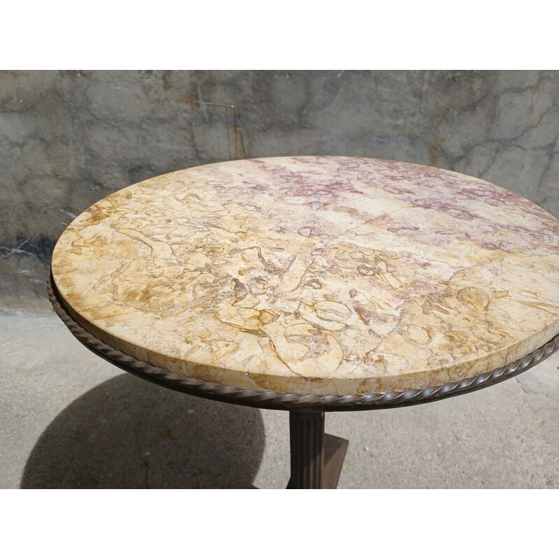 Art Deco vintage side table in speckled marble, 1920-1930