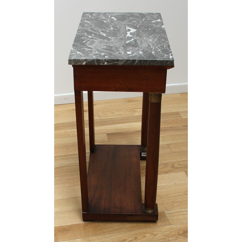 Wood and marble vintage serving table
