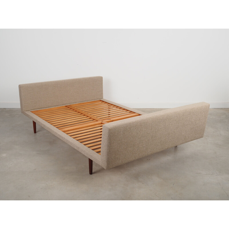 Vintage upholstered bed, Denmark 1970s