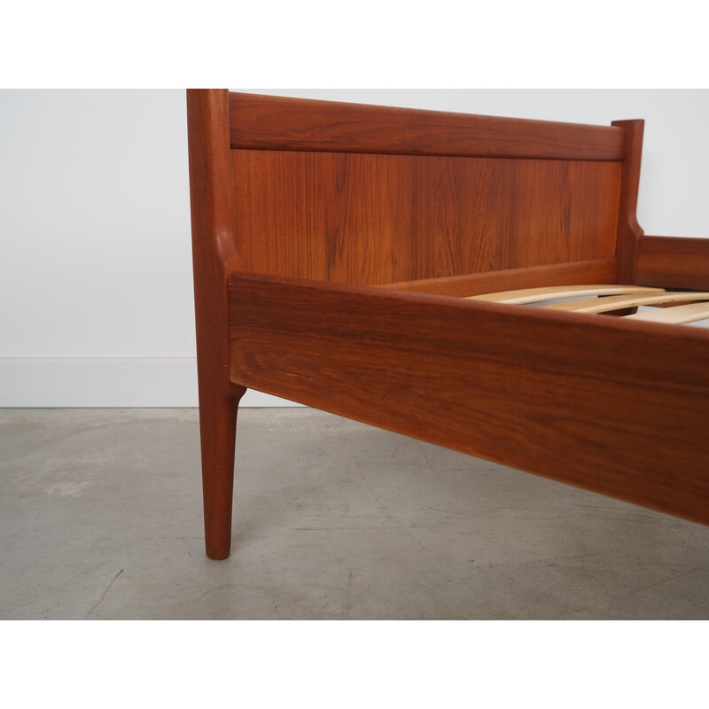 Vintage teakhouten bed, Denemarken 1970