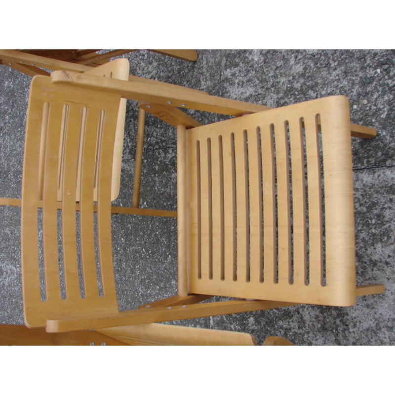 Set of 4 vintage folding chairs, 1980s