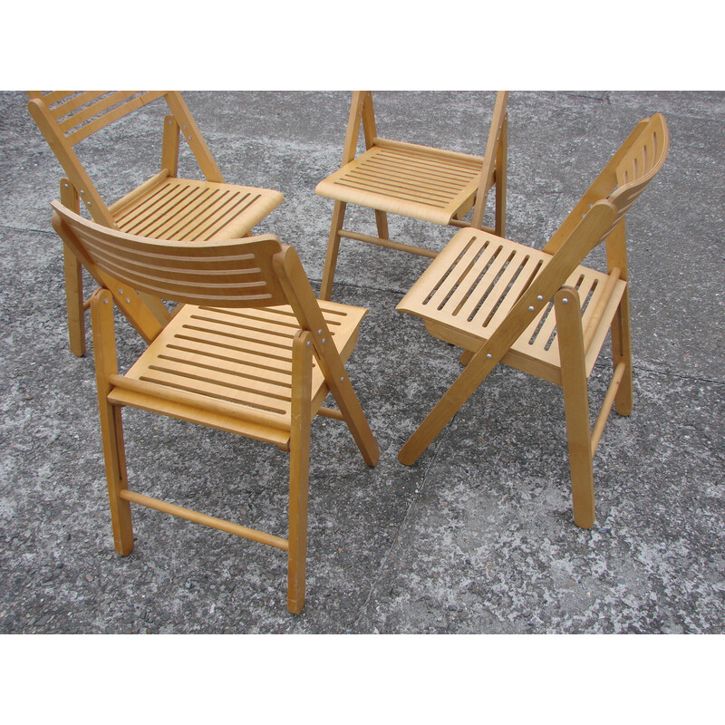 Ensemble de 4 chaises pliantes vintage, 1980