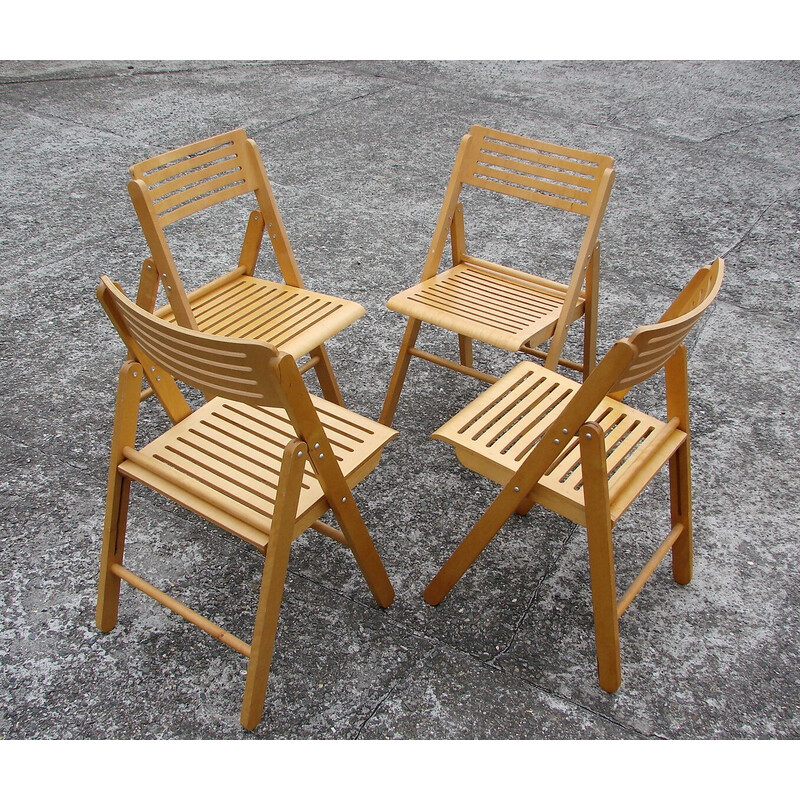 Ensemble de 4 chaises pliantes vintage, 1980