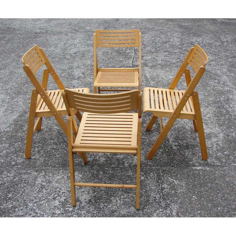 Ensemble de 4 chaises pliantes vintage, 1980