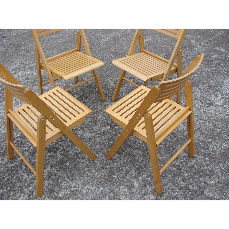 Ensemble de 4 chaises pliantes vintage, 1980