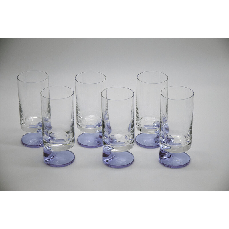 Set of 6 vintage glasses by Joe Colombo for Arnolfo di Cambio, 1970s