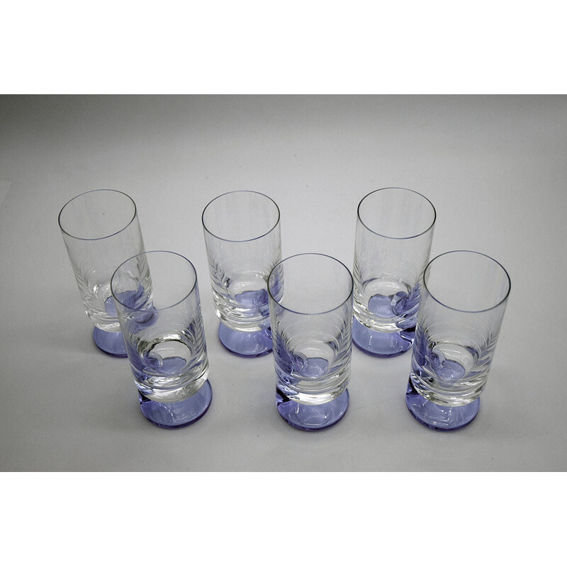 Set of 6 vintage glasses by Joe Colombo for Arnolfo di Cambio, 1970s