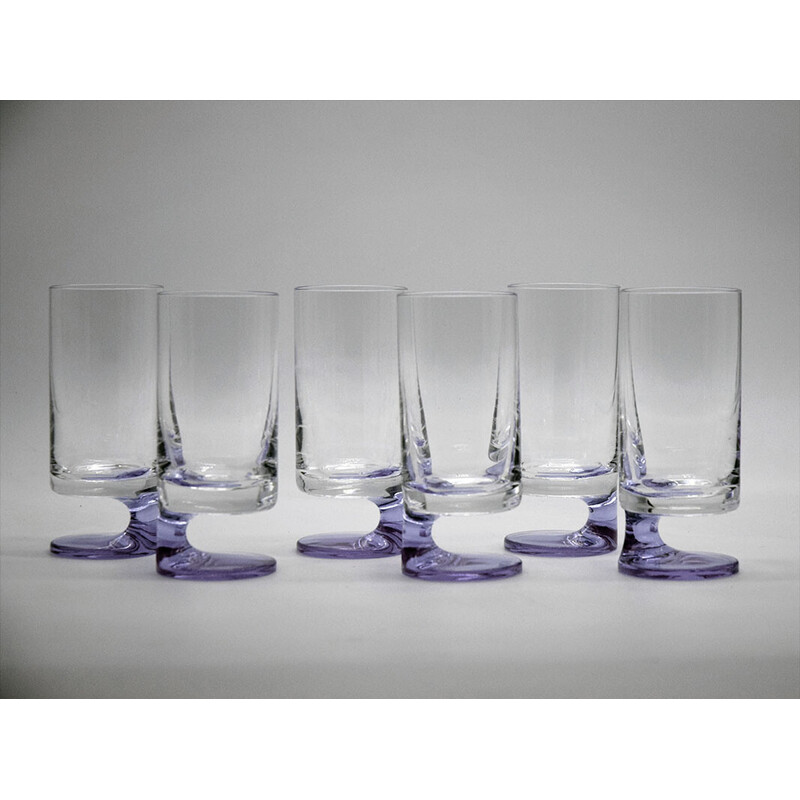 Set of 6 vintage glasses by Joe Colombo for Arnolfo di Cambio, 1970s