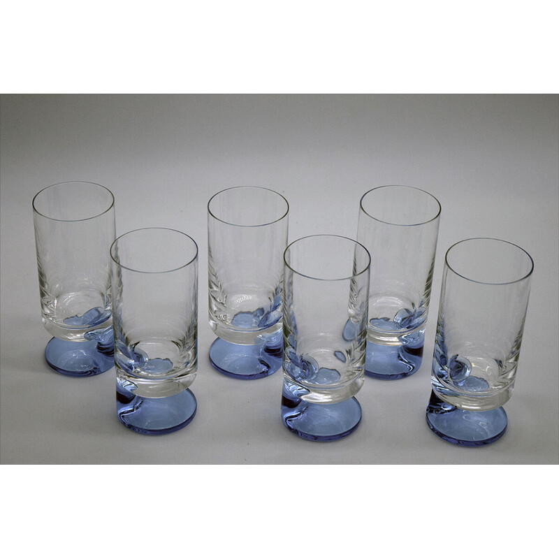 Set of 6 vintage glasses by Joe Colombo for Arnolfo di Cambio, 1970s