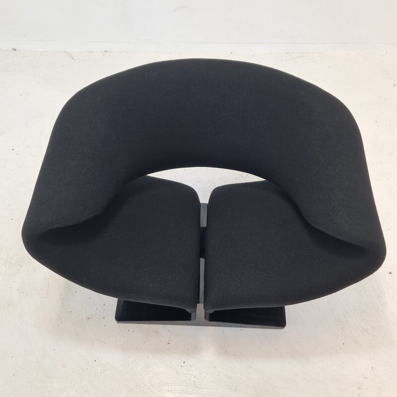 Poltrona e pouf Ribbon vintage di Pierre Paulin per Artifort, anni '80