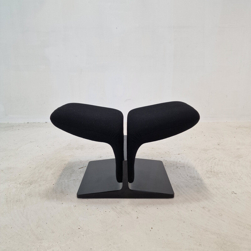 Vintage Ribbon fauteuil en poef van Pierre Paulin voor Artifort, 1980