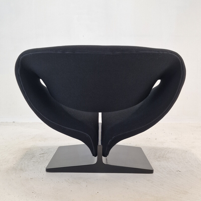Vintage Ribbon armchair and ottoman by Pierre Paulin for Artifort, 1980s
