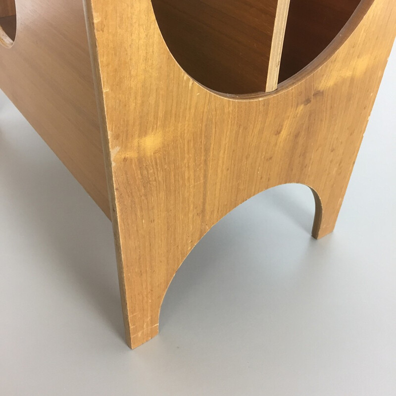 Danish walnut magazine rack - 1970s