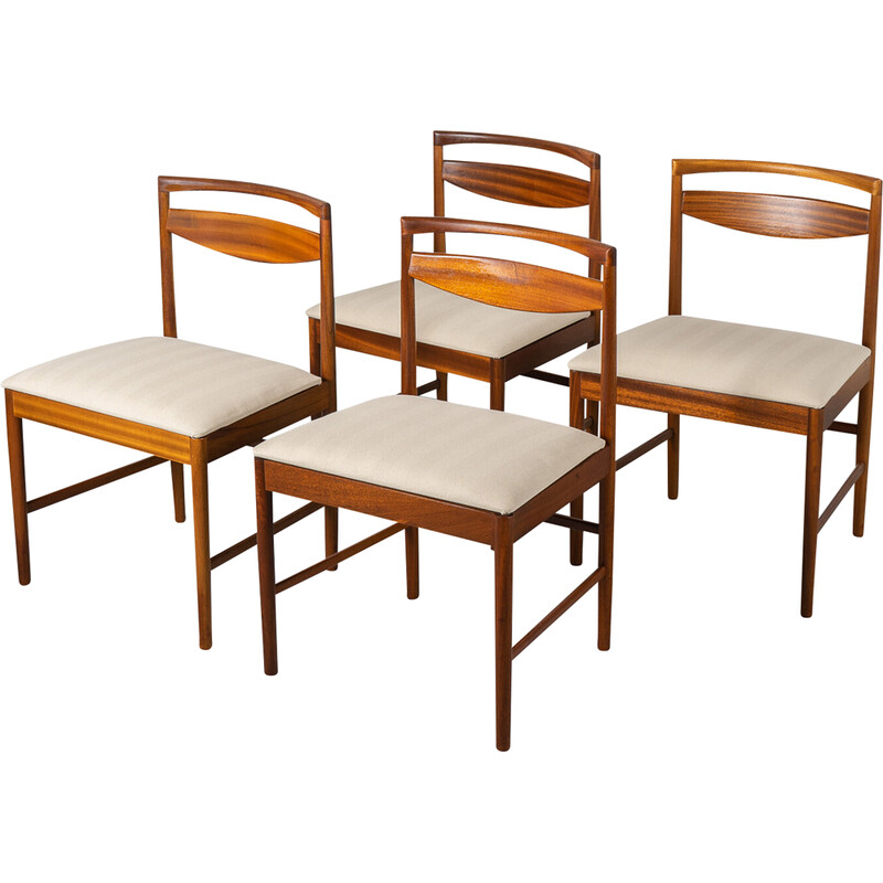 Conjunto de 4 cadeiras de teca vintage de Tom Robertson para A.H. Mcintosh and Co, Reino Unido 1970