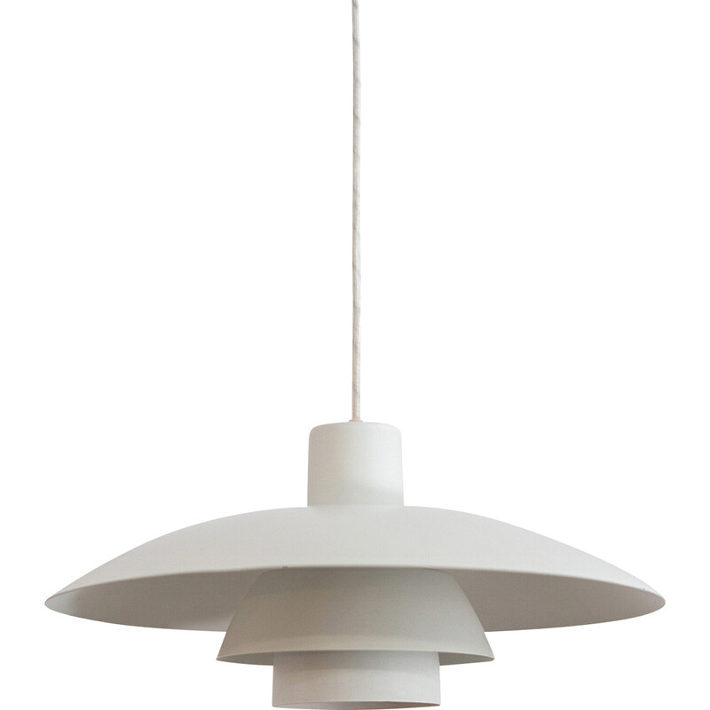 Vintage white and orange Ph 4/3 pendant lamp by Poul Henningsen for Louis Poulsen, Denmark 1971