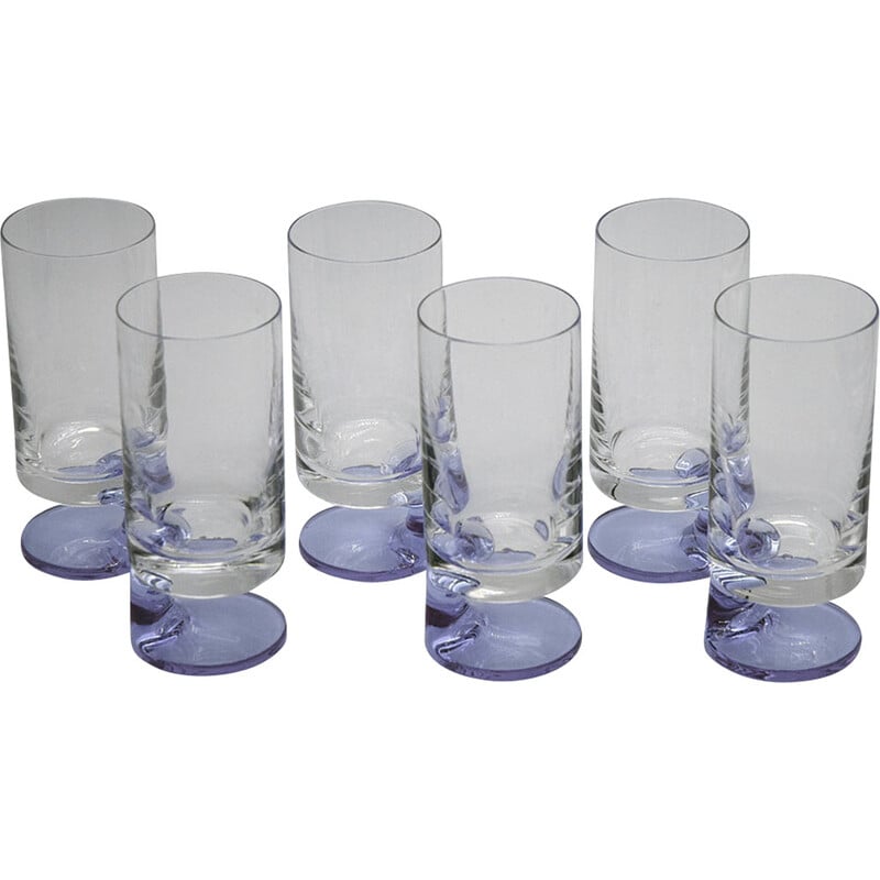 Set of 6 vintage glasses by Joe Colombo for Arnolfo di Cambio, 1970s