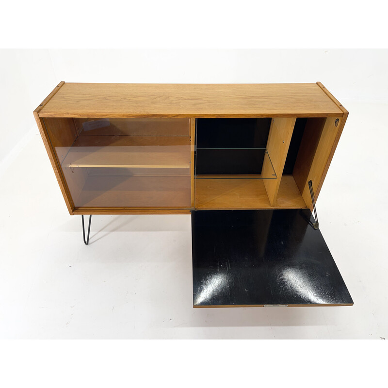 Mid-century display cabinet with a bar, Czechoslovakia