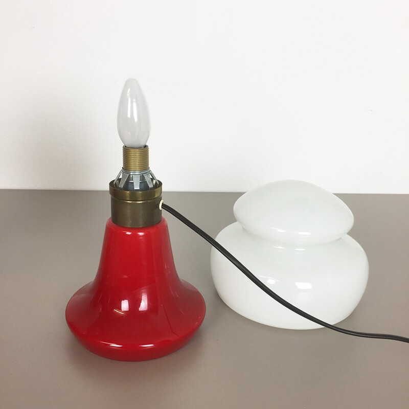 Set of 2 original swedish handblown glass desk lights - 1970s