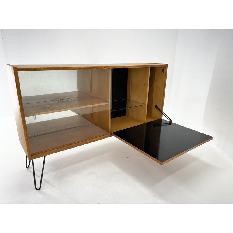 Mid-century display cabinet with a bar, Czechoslovakia