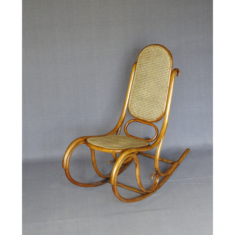 Vintage Thonet N°5 rocking chair, 1880s