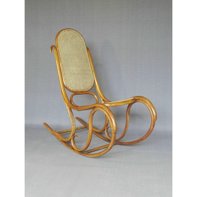 Sedia a dondolo Thonet vintage N°5, 1880