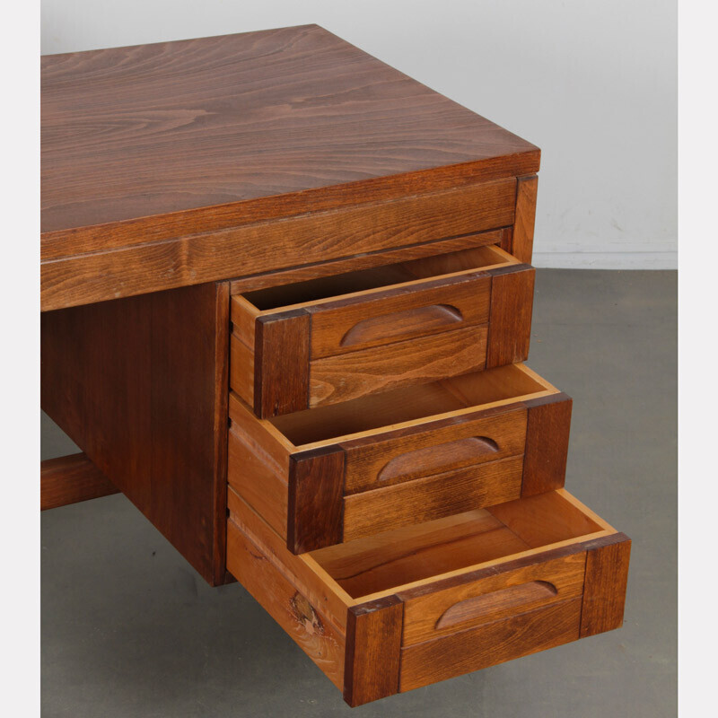 Vintage houten bureau, 1970