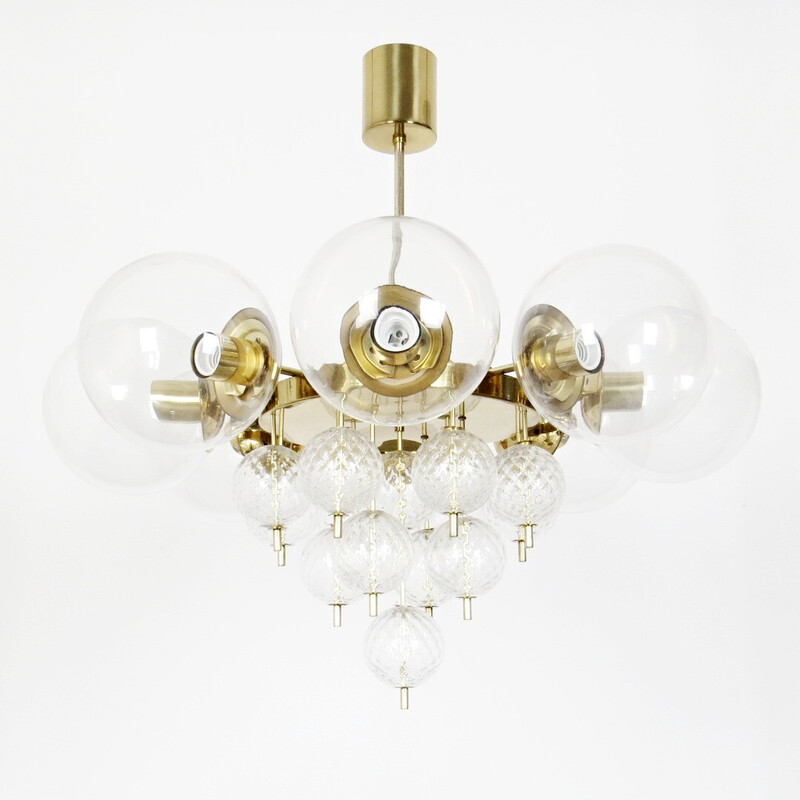 Vintage chandelier by Jaroslav Bejvl for Kamenický Šenov