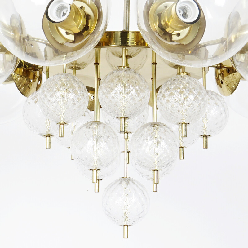 Vintage chandelier by Jaroslav Bejvl for Kamenický Šenov