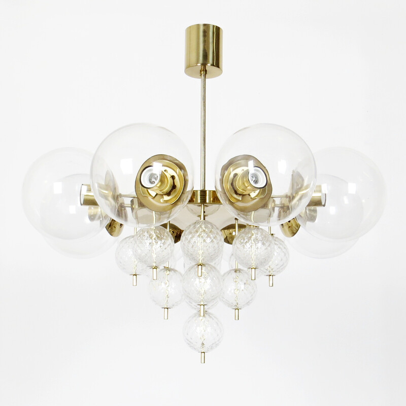 Vintage chandelier by Jaroslav Bejvl for Kamenický Šenov