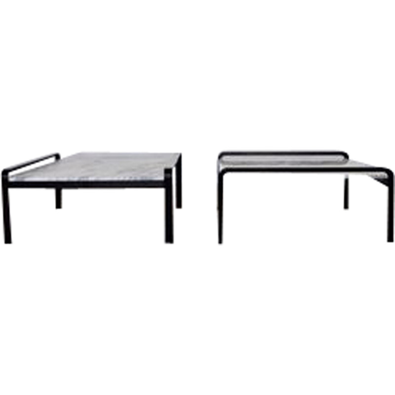 Pair of vintage coffee tables by Tito Agnoli for Matteo Grassi, Italy