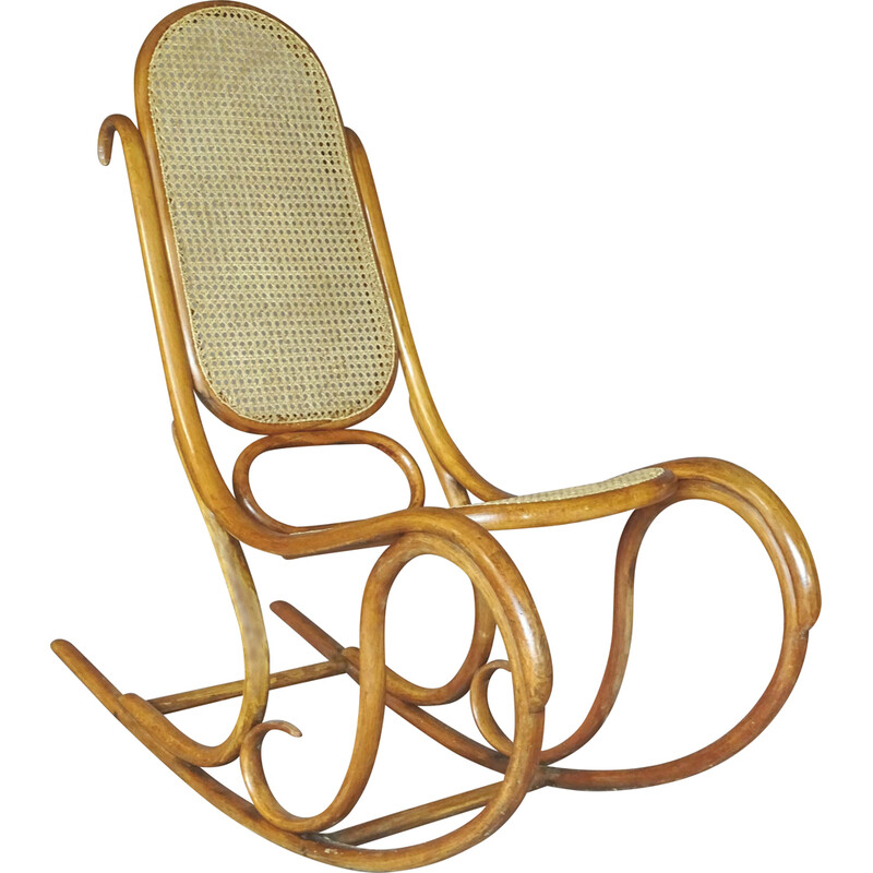 Vintage Thonet N°5 rocking chair, 1880s