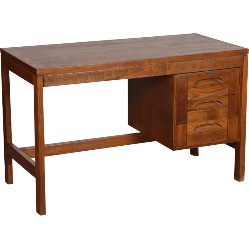 Vintage houten bureau, 1970