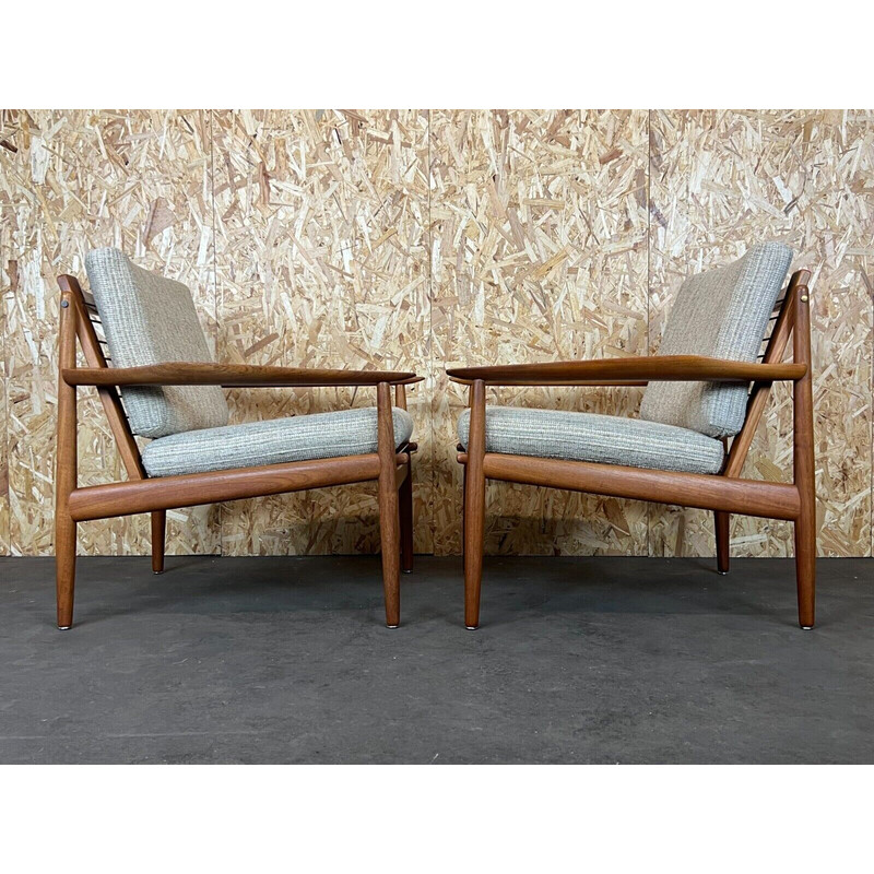 Par de poltronas vintage em teca de Svend Aage Eriksen para a Glostrup Design, 1960-1970