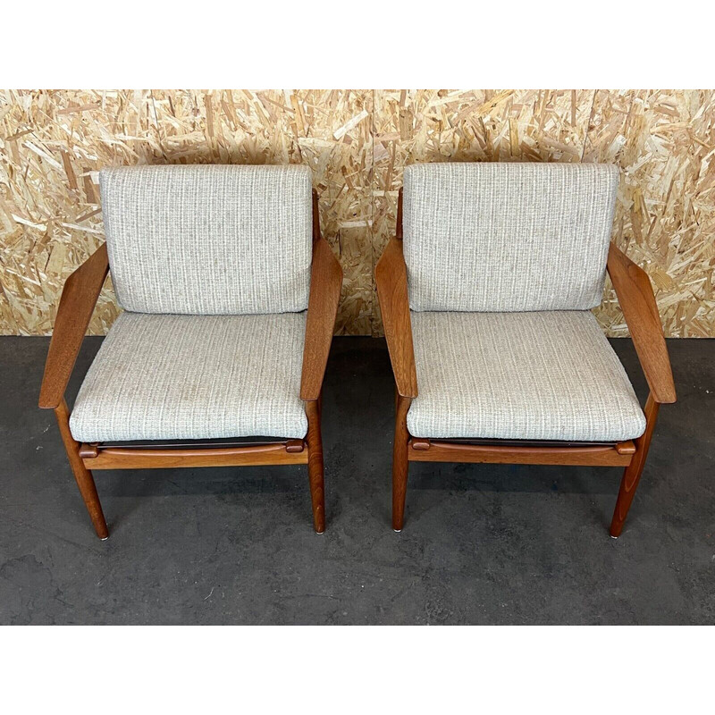 Pair of vintage teak armchairs by Svend Aage Eriksen for Glostrup Design, 1960-1970