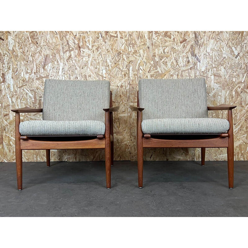 Paar vintage teakhouten fauteuils van Svend Aage Eriksen voor Glostrup Design, 1960-1970