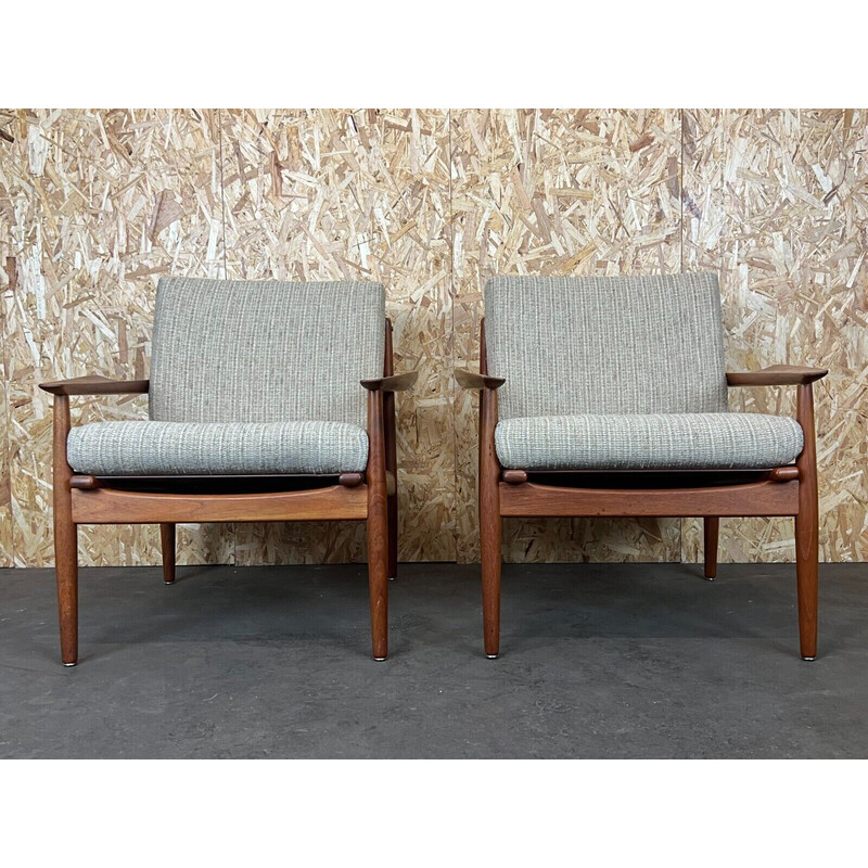 Pair of vintage teak armchairs by Svend Aage Eriksen for Glostrup Design, 1960-1970