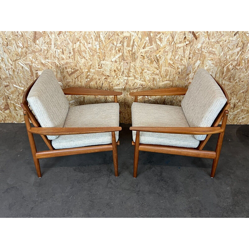 Paire de fauteuils vintage en teck de Svend Aage Eriksen pour Glostrup Design, 1960-1970