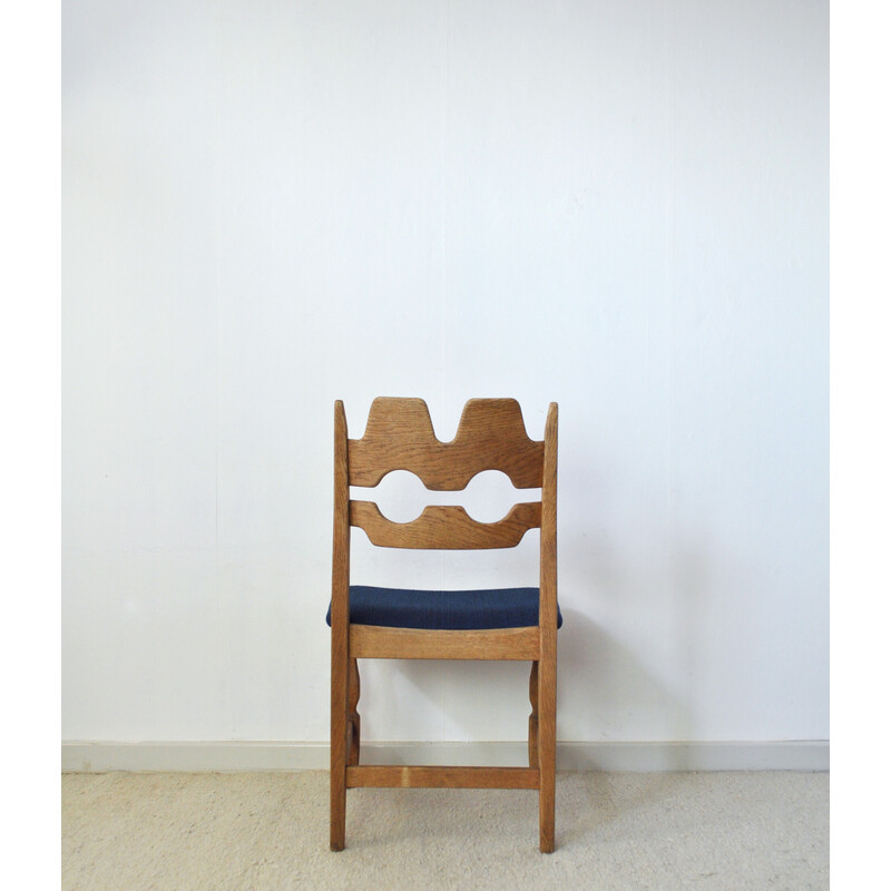 Conjunto de 4 cadeiras de jantar vintage em madeira de carvalho de Henning Kjaernulf