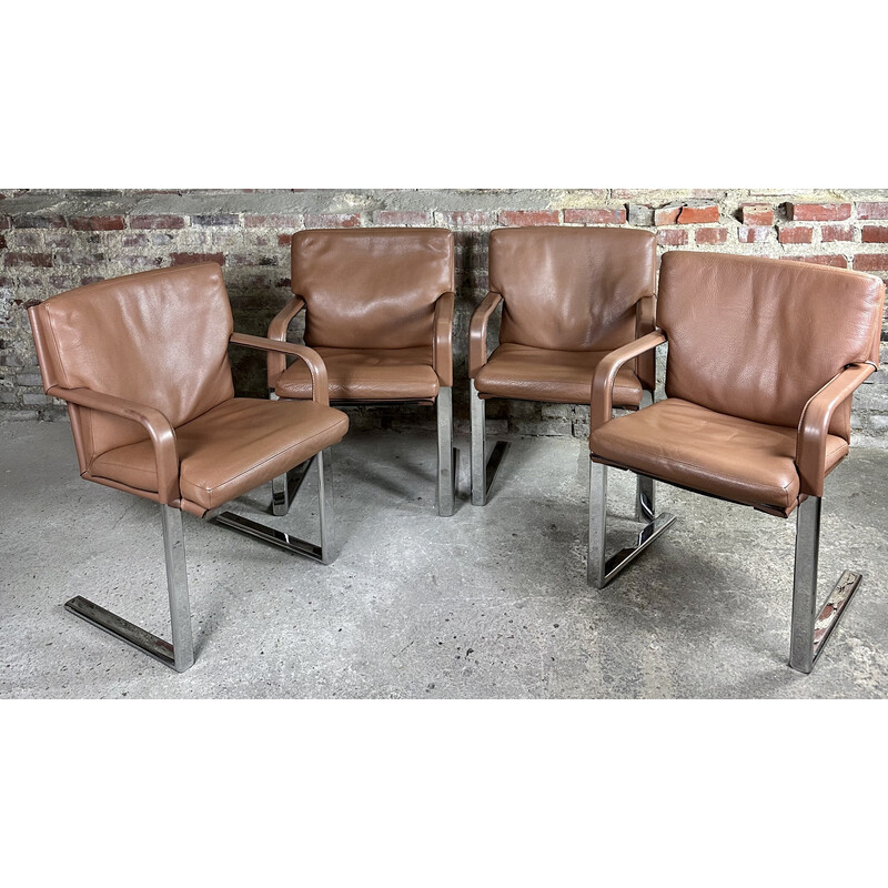 Set of 4 vintage armchairs model Carol by Mattéo Grassi